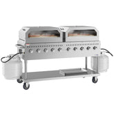 72 in. Commercial Outdoor Propane Gas Grill with Two 36 in. Pizza Ovens in Stainless-Steel, ETL Listed (CGKIT7-P36P36)